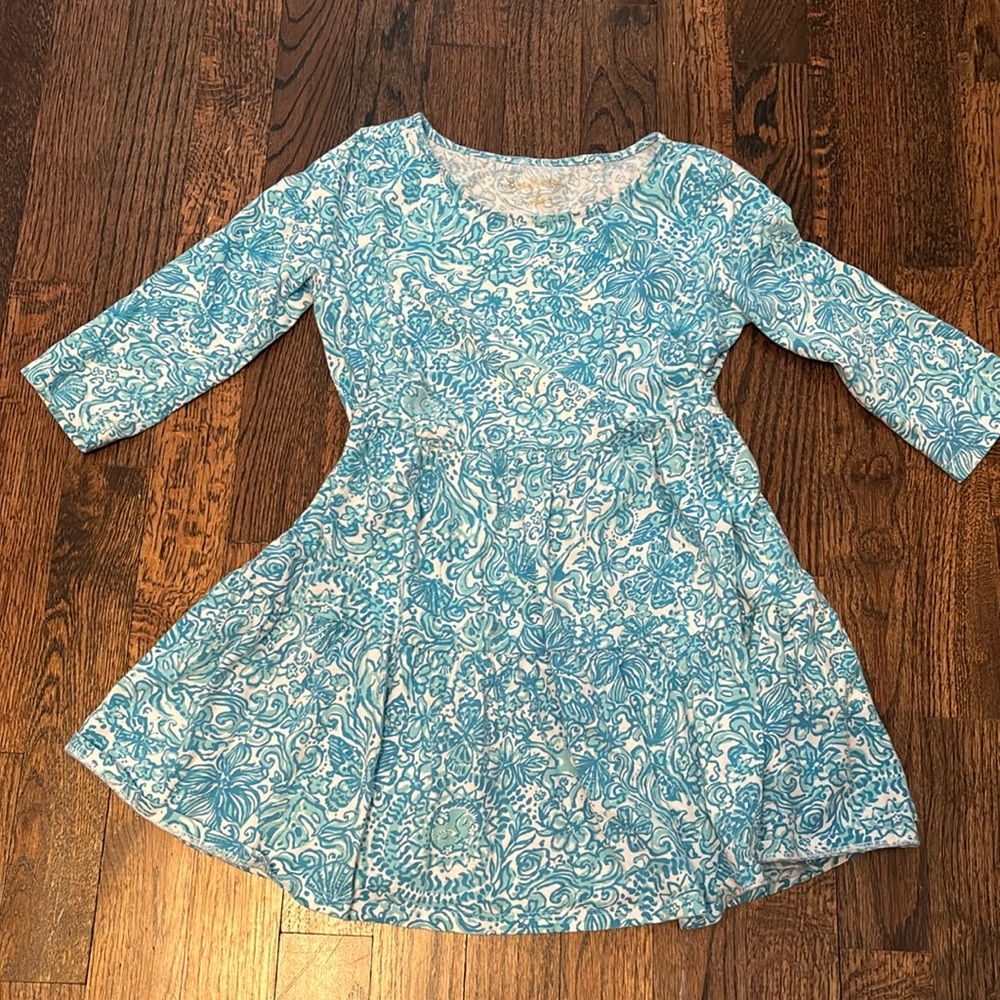 Lilly Pulitzer blue and white pattern dress, size M 6/7